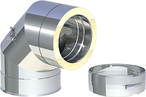 Winkel mit Revisionsöffnung Edelstahlschornstein Jeremias DW-ECO 2.0